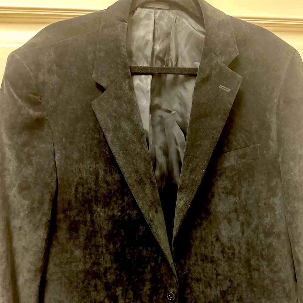 Andrew Fezza Black suede sports coat